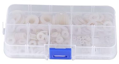 PRETYZOOM 350Piezas Arandelas De Nylon De Planos Resistentes Corrosión Para Conexiones Eléctricas y Comerciales