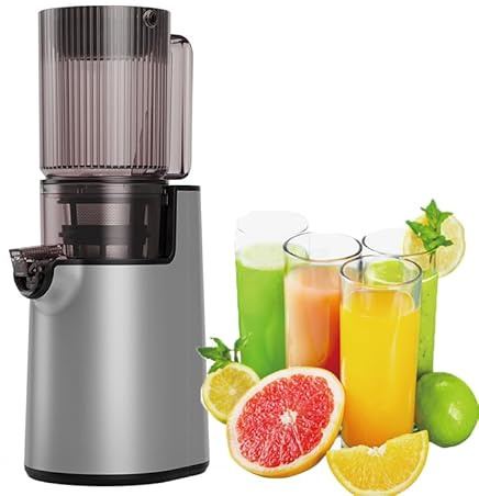 Masticating Juicer Cold Press, capacità 1,5 l, scivolo di alimentazione 115 mm, in acciaio inossidabile, facile da pulire, a basso rumore