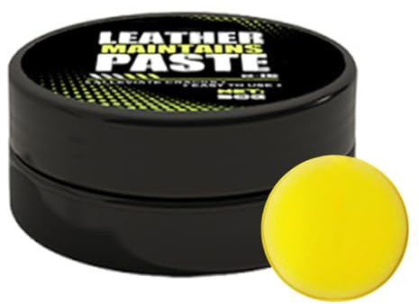 Cura Crema Manutenzione Pelle Auto,Balsamo Ricolorante Pelle - Pasta Con Spugna Inclusa Lucidatore Auto Durevole 50g Per Sedili Auto Divano Sella Interni Stivali