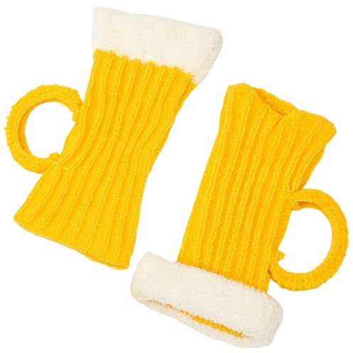 BrKern 1 Paar Bier Socken with Handle, Warme Herren biersocken mit Flauschbund für Weihnachten, Biersocken Männer 43-46, Kneipe, Geschenk für Bierliebhaber