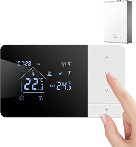 Hozaenwa Wifi Thermostats for Home - Heat/Cool APP Voice Control Thermostat - Water Boiler Temp Controller - for Home RV Hotel Indoor Living Room Bedroom Bathroom Garage