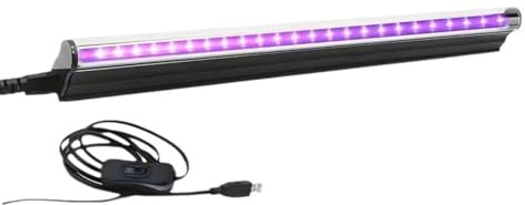 Aumotop LED-Schwarzlicht, Tragbare Bühnenbarröhre, USB-Plug-and-Play Zur Fluoreszenzerkennung, KTV Club GO Partylicht, 11 Zoll, 2er-Set (1 Packung)