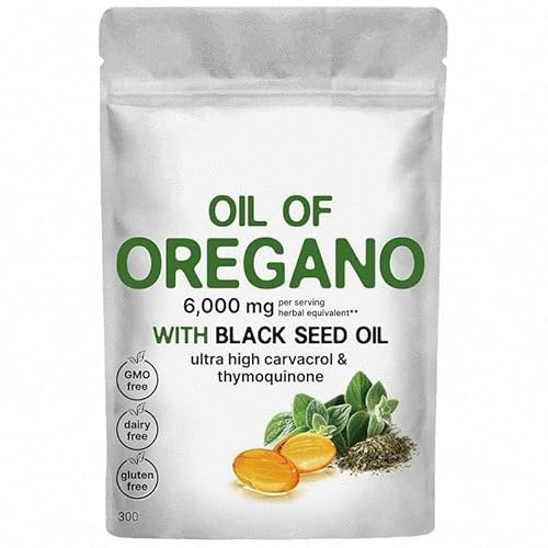 Aceite de orégano con aceite de semilla negra, aceite de orégano orgánico,1PCS