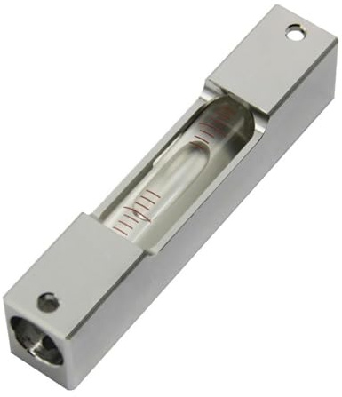 Gettimore Metal Level for Precision Alignment with 4''/2mm Accuracy, Aluminum Alloy Body, Compact 100mm Tube Level for Machinery and Equipment
