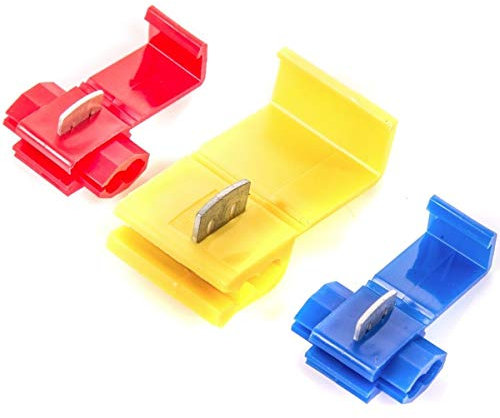 KafTon Assorted Red Blue Yellow 25 Pcs Wire Connectors Quick Splice Terminals Crimp Electrical