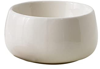 Serene Spaces Living Large Glossy White Ceramic Bowl, Modern Terrarium Succulent Planter, Floral Container, Trinket Holder, Fruit & Candy Bowl for Kitchen, Coffee Table, 8 Diameter & 4.5 Tall