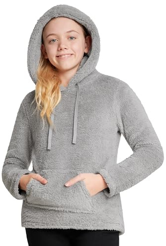 CityComfort Sudadera Niña - Sudadera Niña de Felpa Extra Suave - Jersey con Capucha de 5 a 14 Años - Regalos Navideño para Niños (Gris,11-12 años)