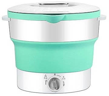 PAHION Folding Electric Cooker 1.2L Stainless Steel Multi-Function Hot Pot Collapsible Cookware for Ramen, Egg, Pasta, Dumpling, Soup, Porridge 220V