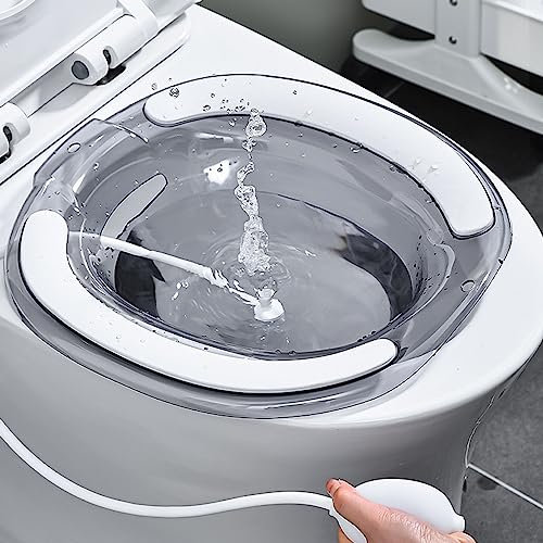 Sitzbad für Hämorrhoiden, Toilettensitz, Sitzbadewanne für Erwachsene, Frauen, Schwangerschaft, Hämorrhoiden, Postpartale Pflege, Becken, Sitzbadewanne, Schüssel, Salze, Ues zur Behandlung von En