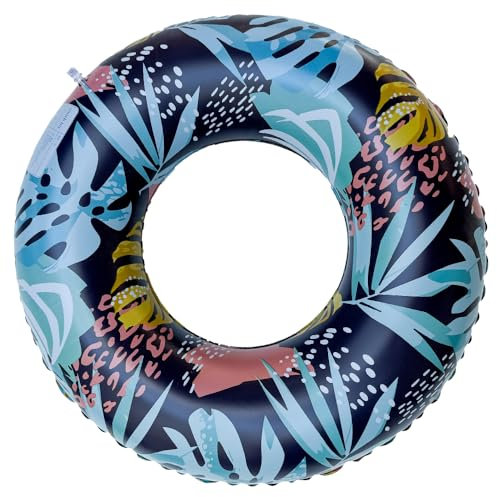 Schwimming Ring Erwachsene, Luftmatratze Schwimmreifen Aufblasbar, Poolring Aufblasbarer Schwimmring Klein Sommer Wasser Dauerhafter Pool Schwimmen (Tiefblau)