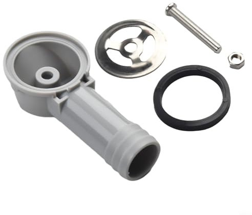 Niceminiwall Giunto di conversione troppopieno per lavello da cucina, rubinetto di scarico con foro rotondo, parte di ricambio per lavabo, tubo flessibile impianto idraulico