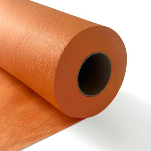 Camino de Mesa, Naranja, Rollo de Fieltro de 0.3 × 25M, 30g/㎡, Tela no Tejida Similar a Tela, Decoracion de Mesa de Cocina, Bodas, Bautizos, Comuniones, Cumpleaños, Fiesta, Tela Manualidades