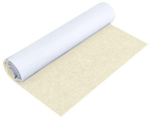 IVEOPPE Fieltro Autoadhesivo Para Forros De Cajas, Posavasos, Alfombrillas De Cajones, Marcos De Fotos, Patas De Silla Y Mesa, 40x220cm, 1mm De Grosor, Color Beige Claro