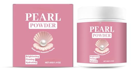 Pearl Powder Organic |Naturlig hudvård | stödjer hudens elasticitet, ljusar upp, ger näring åt huden, och återfuktar på djupet,1Pcs