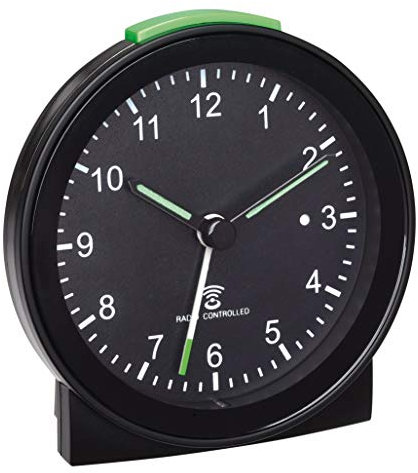 TFA Dostmann - Despertador analógico (81 x 31 x 84 mm), Color Negro