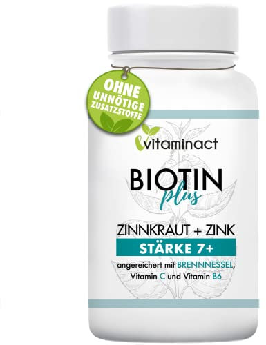 Biotina Plus Dosis Muy Alta - Potente Para Crecimiento y Anticaida Del Cabello – Mujer Hombre - Duración 4 Meses-Con Vitamina C,E,B6,B2,B5