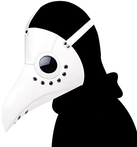 Ulalaza Pest Doktor Maske PU Leder lange Nase Vogel Schnabel Steampunk Halloween Cosplay Party Requisiten Kostüm