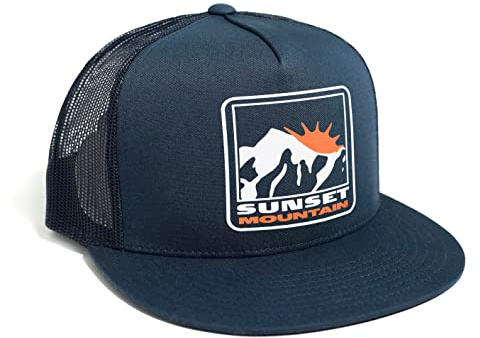 DEPARTED Herren Mesh Trucker Hat mit Print/Motiv - Snapback Cap - No. 165, Coastal Navy