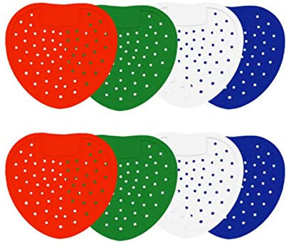 Vastsea 8 Stück Urinal-Sieb, Pissoir-Einsatz, Urinal-Einlag, für Jedes Urinal Oder Pissoir Lang Anhaltender Duft (Kleines Loch)