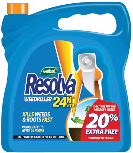 Resolva 24H 3L Weedkiller +20% Extra Free, Ready to Use