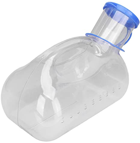 Bottiglia Urina Maschile 1000ml con Coperchio, Orinatoio Portatile Uomini per Incontinenza, Contenitore Orinatoio Maschile Antigoccia, Bottiglia Orinatoio Portatile per Viaggi e Viaggi