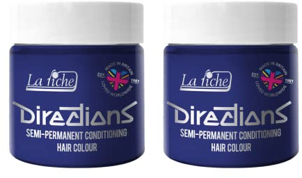 La Riche Directions Semipermanente Haarfarbe 100 ml Dose 2er-Pack (Neon Blue)