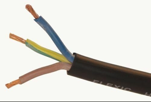 10mm x 3Core Rubber Cable Flex H07RN-F H07RNF Heavy Duty Flex ***SOLD PER MTR***