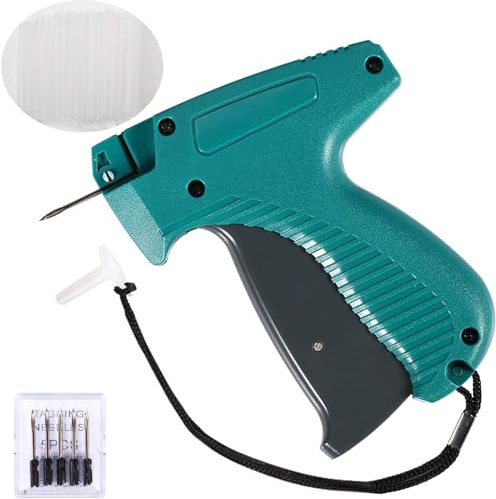 BS ONE Price Tagging Gun for Clothing, Standard Retail Price Tag Attacher Gun Kit for Clothes Labeler with 6 Needles & 1000pcs 1 Barbs Fasteners & Organizer Bag for Store Warehouse Yard Sale