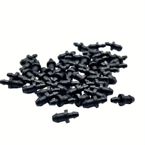 WOVSTNOV Lot de 50 bouchons d'extrémité de tuyau cannelé pour irrigation goutte à goutte 6,35 mm pour système d'arrosage de jardin (noir)