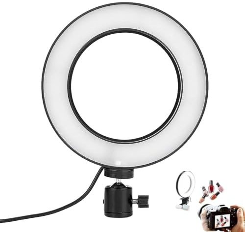Beufee Ring Light, 6 Inch Makeup Light for Video Conference Lighting | LED Selfie Light Video Conference Lighting Kit LED Ring Light Selfie Ring Light Photography Lighting Selfie Light