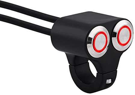 Ejoyous Motorrad Lenkerschalter, 7/8 Zoll 22 mm Motorrad Schalter Blinker Schalter wasserdicht Motorrad Tuning Switch Lenkrad Scheinwerfer Nebelscheinwerfer EIN/AUS mit