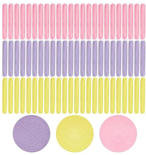 72 Pieces Compressed Sponge Strips, Face Sponge, Portable Sponge, Facial Sponge, Makeup Sponge, Facial Care Products, Beauty Sponge, Cleaning Sponge