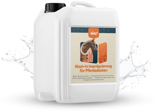 nimo® Wash-In Imprégnation pour couvertures de chevaux | Imperméabilisation pour couvertures de chevaux | Machine à laver | Imperméabilisation respirante, étanchéité contre l'humidité et la saleté |