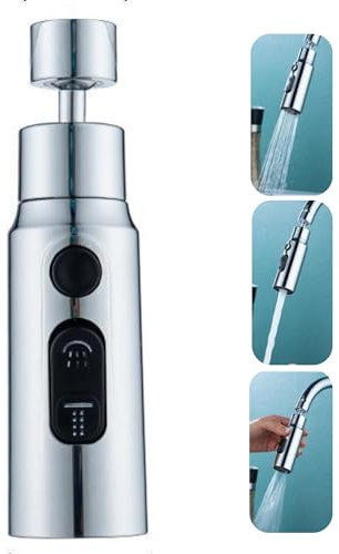 Adaptador grifo cocina 360º con 3 modos, extension grifo cocina, adaptadores para grifos, difusores para grifos, filtro para grifo, atomizador grifo cocina, aireador grifo giratorio