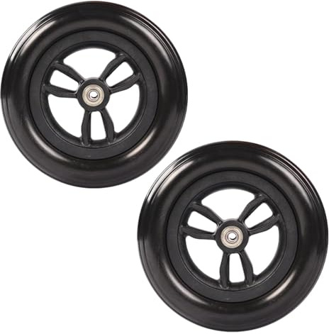 Rollstuhlrolle 8-Zoll-Rollstuhl-Vorderräder, Ersatzräder for Elektrorollstühle, PU-Vollreifen, nicht aufblasbarer Reifen, Rollstuhlzubehör, mit 5/16-Zoll-Lager (1 Satz von 2)