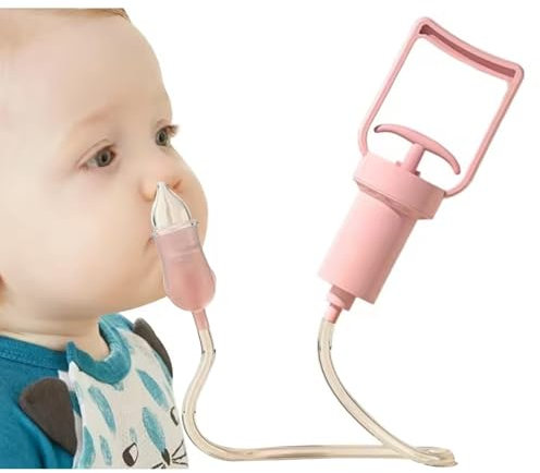 Nasavio Nasensauger, Nasenpumpe Manuell Nasal Aspirator Nasensekretsauger, Nasensauger Nasenreiniger Nasen Sauger Saugpumpe, Sicherheit für Babys, Kinder und Erwachsene(Pink)