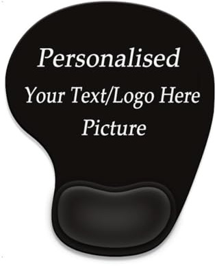 Tapis de souris personnalisé avec image/logo/texte, tapis de souris de jeu personnalisé avec support de poignet ergonomique, base en caoutchouc antidérapant (couleur personnalisée)