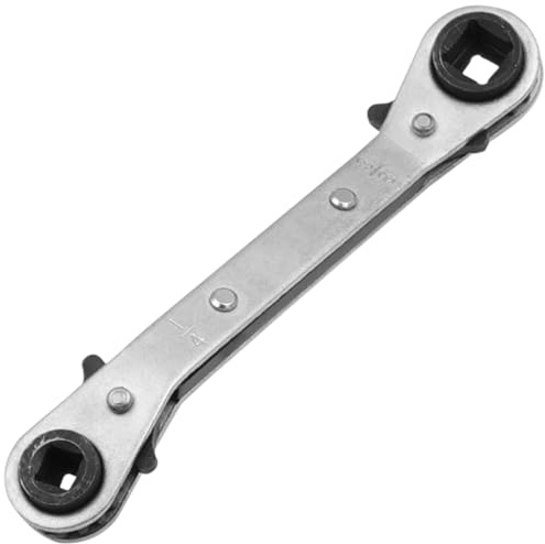 RLMVGBX 4-in-1 Square Ratchet Spanner, 3/16 - 3/8 | 4-in-1 square ratchet spanner, 3/16-3/8, 140mm. Quick-reverse lever, alloy steel. For HVAC, AC & refrigeration valves.