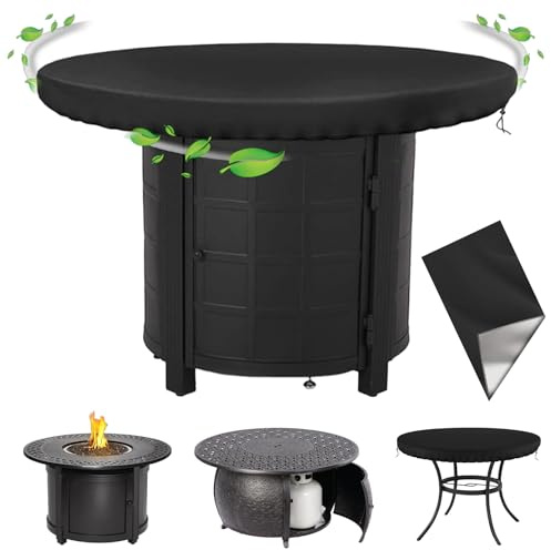 Srup Feuerplatte Abdeckung, 420D Grillplatte Schutzhülle, Wasserdicht Anti-UV Oxford Schutzhülle, Wasserbeständigkeit Abdeckung Grillabdeckung Rund, ø 100cm 420D Grillplatte Schutzhülle (Schwarz)