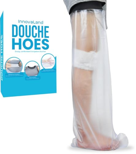 Housse de douche - Jambe - 85 CM - Pied - 100% étanche - Pied - Housse de plâtre - Housse de douche - Sac de douche Jambe Plâtre - Bas de la jambe - Genou - Housse de jambe Douche