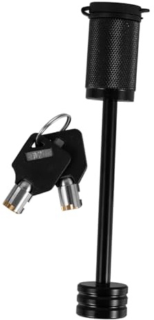 POPETPOP Blocco Gancio Traino in Metallo Alta Resistenza Serratura Sicurezza per Rimorchi Facile Installazione Design Nero Lucchetto per Pin