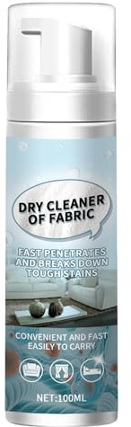 Mnozreo Espuma de Limpieza en Seco para Sofá,Spray para Limpieza en Seco de Tejidos,100ML,1PC,Limpiador De Manchas Difíciles De Ropa