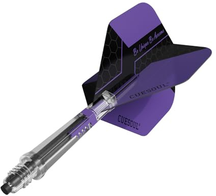 CUESOUL Koff Carbone Flèche De Fléchette en avec Embout De Remplacement, Grandes Ailettes De Forme Standard