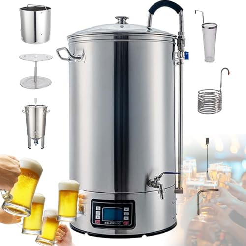 Bryggkittel - 30L/40l/60l Elektriskt Bryggsystem I Rostfritt Stål 304 Med Turbo-kylning Och 7-Stegs Temperaturkontroll, Lämplig För Hemma- Och Kommersiellt Bruk 60L