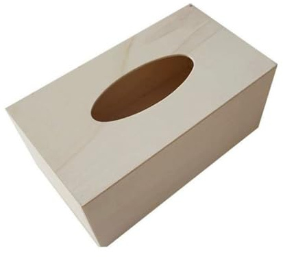 Mipcase 3 pièces Boîte à Mouchoirs Bois DIY Porte-serviettes Simple Couleur Distributeur et Lisse Pour Bricolage et Décoration Maison Garçon Fille