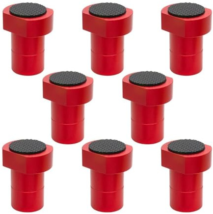 Chiffonade 8Pcs Aluminum Alloy Bench Dogs - Non-Slip Rubber Inserts Woodworking Bench Clamp Accessories for Dog Hole Clamping,3/4in Workbench Stops