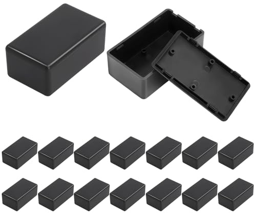 Lot de 16 petites boîtes de dérivation Boîtier électronique étanche en plastique noir boite electrique boite jonction electrique boitier electronique 60 x 35 x 25 mm