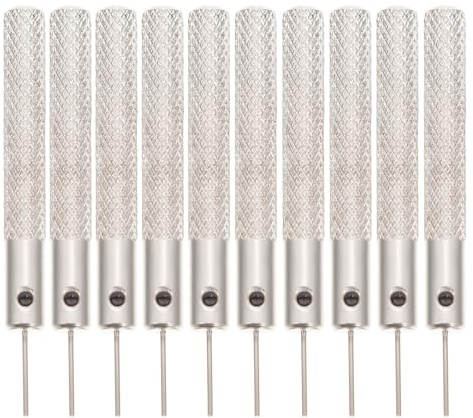 Ipetboom Lot de 10 Aiguilles Éjecteurs de Carte Sim en Fer Argenté, Portable pour Retirer Facilement Les Cartes Sim sur Smartphone