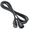 AKYGA AK-PC-03A Netzkabel für PC 3 Pin Polig Erweiterung IEC C13 / IEC C14 1.8m, schwarz