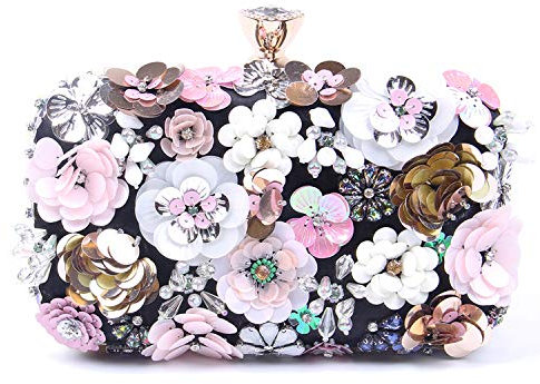 Jywmsc Damen Clutches Blume Abendtasche Handtasche Hochzeit Clutch Party Tasche